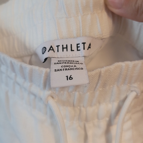 Athleta whitw linen shorts 16 - Picture 2 of 4